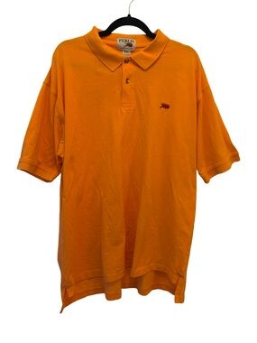 Perlis Crawfish Pique Polo Shirt Men's XXL Orange 100% Peruvian Cotton